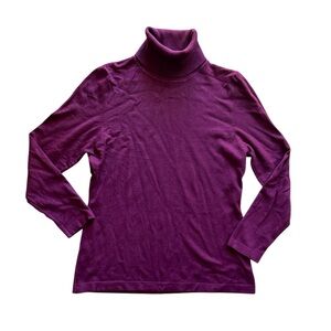 Jennie & Ray burgundy maroon long sleeve sweater Sz L